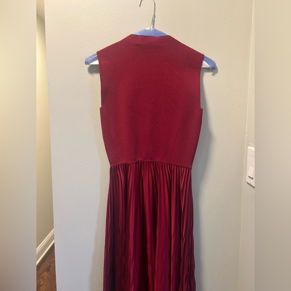 Theory Knit Combo Dress in Recycled Satin - Picture 9 of 14